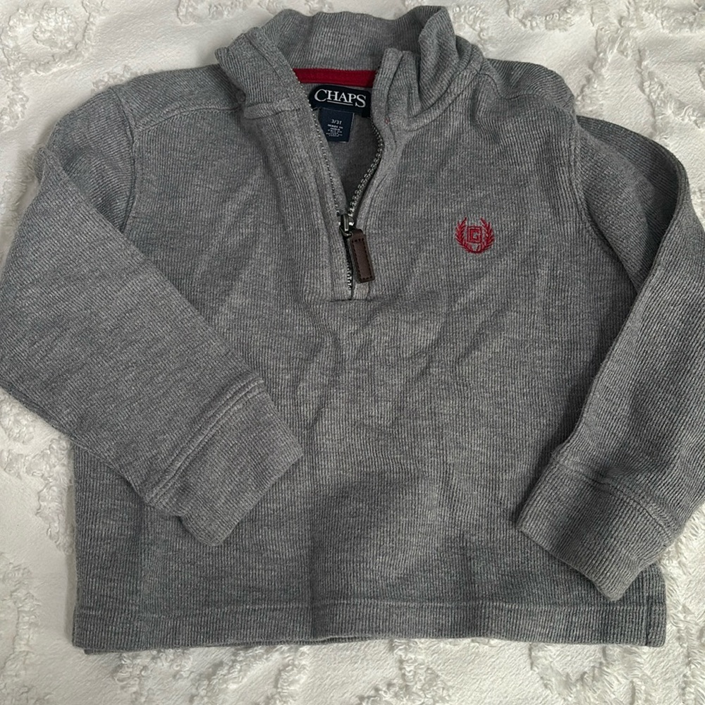 Chaps gray pullover